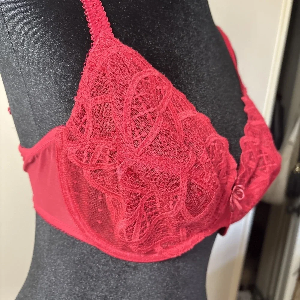 Wacoal Women's Simply Sultry Underwire Bra Red #850279 Size 34DD - Picture 4 of 8